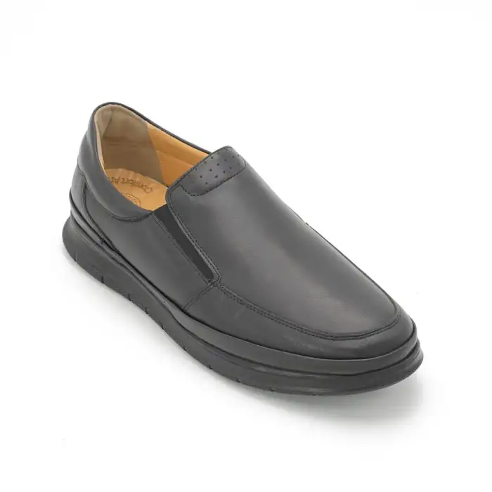 304 Metin Hakiki Deri Erkek Comfort Ayakkabı Siyah