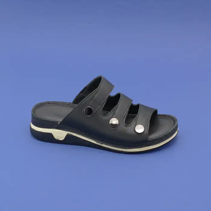 EKN M15 Hakiki Deri  Bayan Terlik Siyah