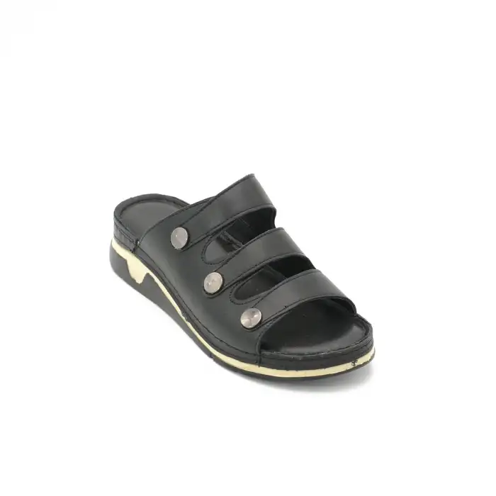 EKN M15 Hakiki Deri  Bayan Terlik Siyah