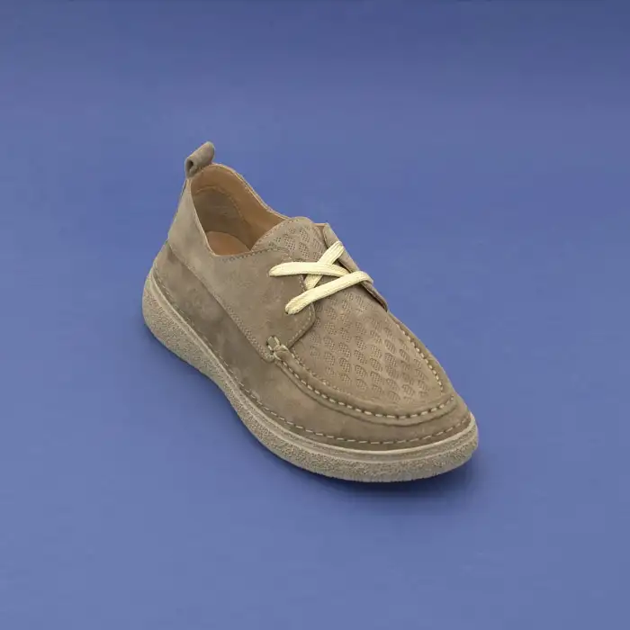 ERK 403 Hakiki Deri  Bayan Ayakkabı Kum Süet