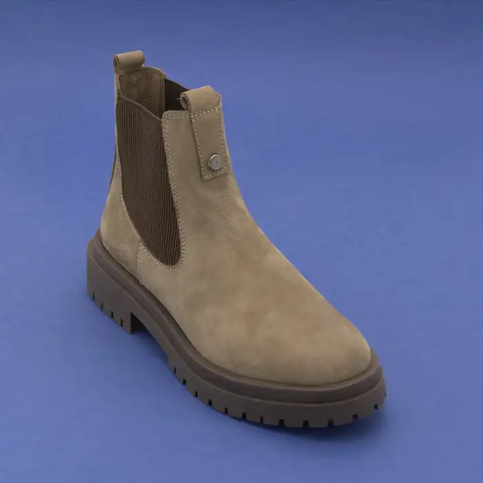 FMS 310 Hakiki Deri Chelsea Bayan Bot Kum Nubuk