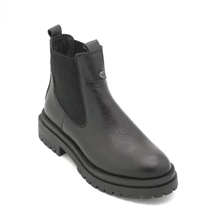 FMS 310 Hakiki Deri Chelsea Bayan Bot Siyah