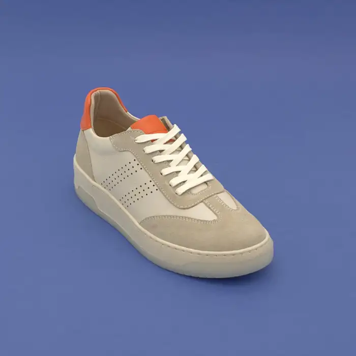 FMS 476 Hakiki Deri  Günlük Bayan Ayakkabı Bej