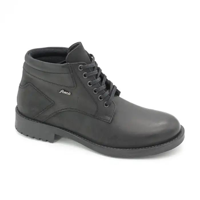 Fosco 9543 Hakiki Deri Erkek Bot Siyah