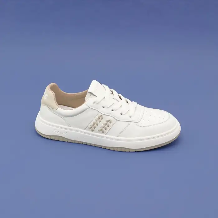 GAMELU Log Bayan Spor Ayakkabı Beyaz-Bej