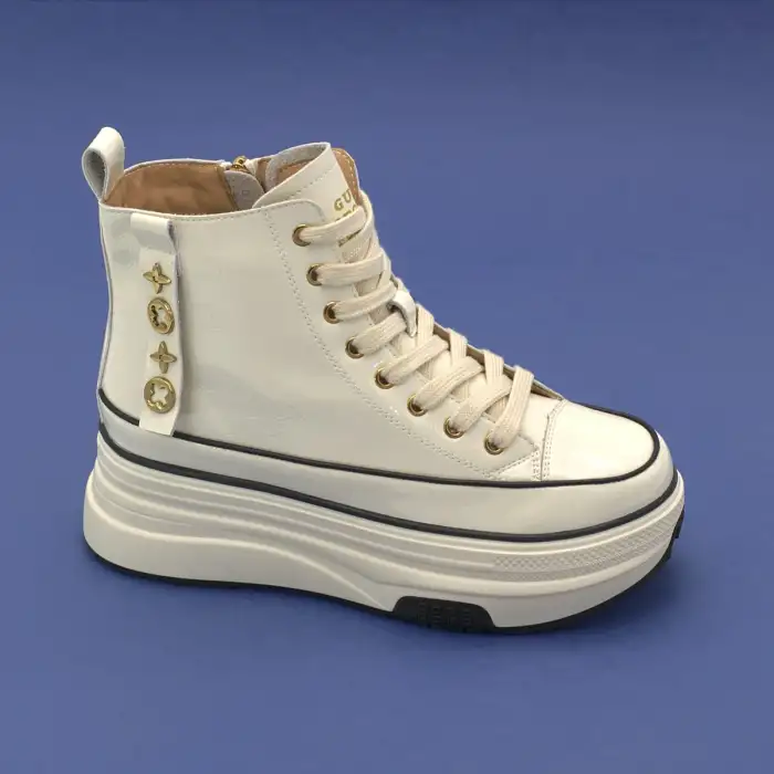 Guja 25K336 Hakiki Deri Guja Bayan Bot Bej Rugan