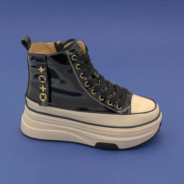 Guja 25K336 Hakiki Deri Guja Bayan Bot Siyah Rugan