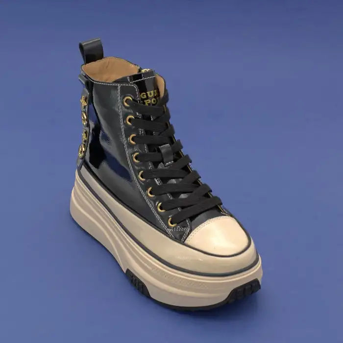 Guja 25K336 Hakiki Deri Guja Bayan Bot Siyah Rugan