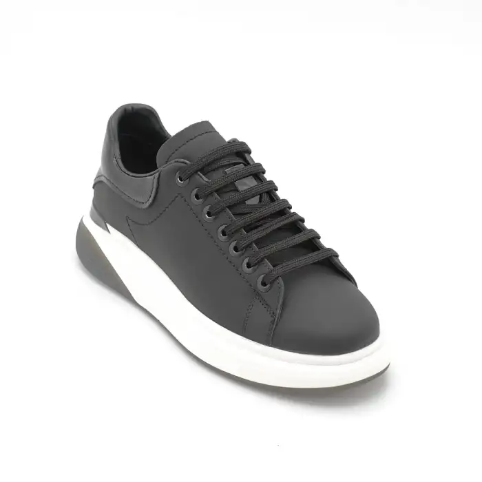 KNG 515 Hakiki Deri Casual Erkek Ayakkabı Beyaz Taban