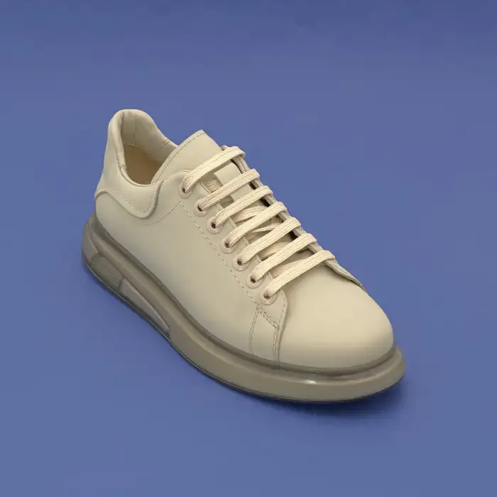 KNG 515 Hakiki Deri Spor Klasik Erkek Ayakkabı Bej