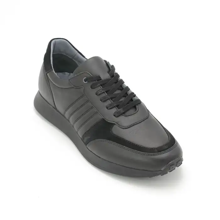 LSN 2111 Hakiki Deri Erkek Ayakkabı Siyah Kauçuk