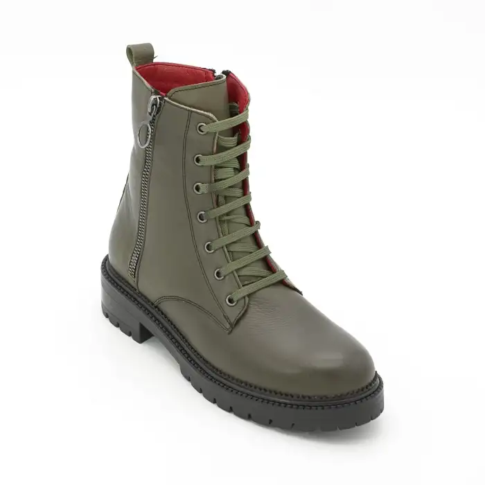 OLA 1901 Hakiki Deri Günlük Bayan Bot Haki