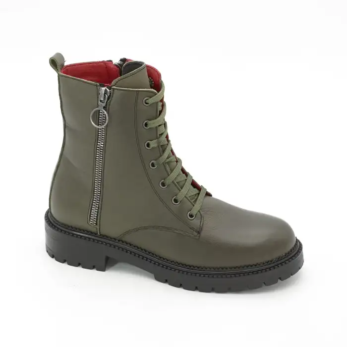 OLA 1901 Hakiki Deri Günlük Bayan Bot Haki