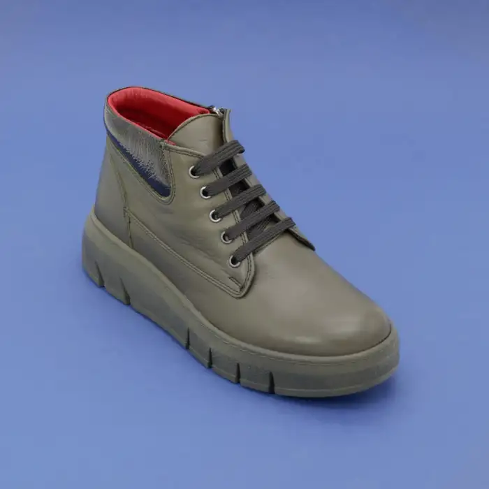 OLA 950-18  Hakiki Deri Günlük Bayan Bot Haki