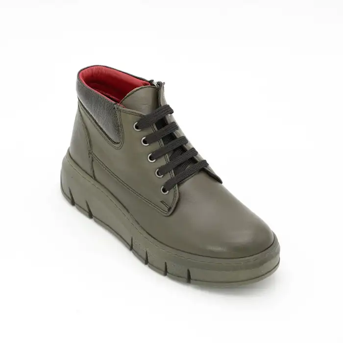 OLA 950-18  Hakiki Deri Günlük Bayan Bot Haki