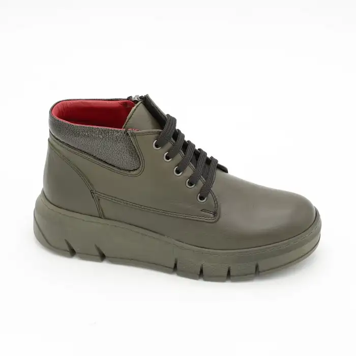 OLA 950-18  Hakiki Deri Günlük Bayan Bot Haki