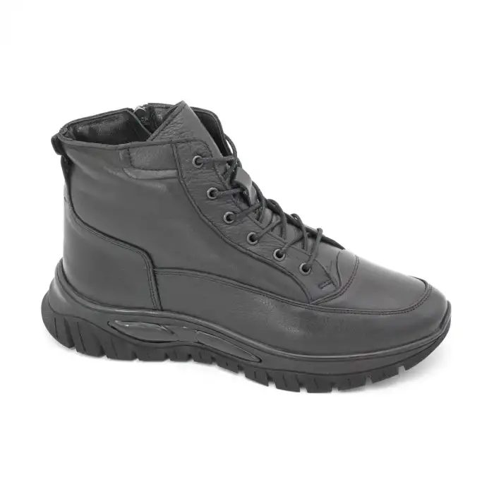 Pepita 1101 Hakiki Deri Eva Taban Erkek Bot Siyah