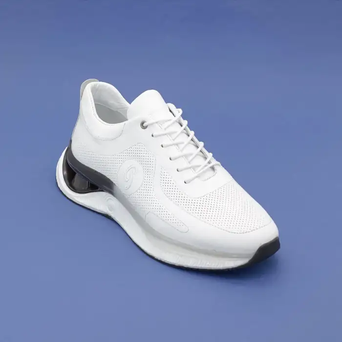 Pepita 4964 Hakiki Deri Casual Erkek Ayakkabı Beyaz