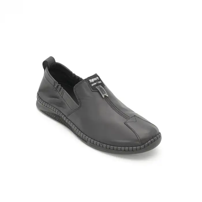 Pepita 5145 Hakiki Deri Casual Erkek Ayakkabı Siyah