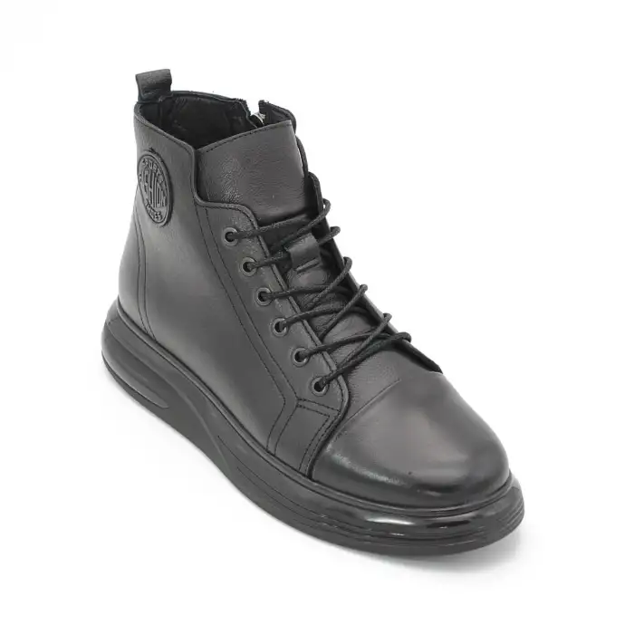 Pepita 5322 Hakiki Deri Boost Taban Erkek Bot Siyah