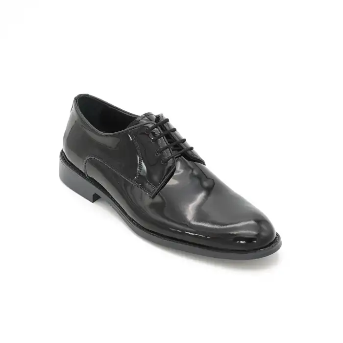 Pepita 6327-1 Hakiki Deri Klasik Erkek Ayakkabı Siyah Rugan