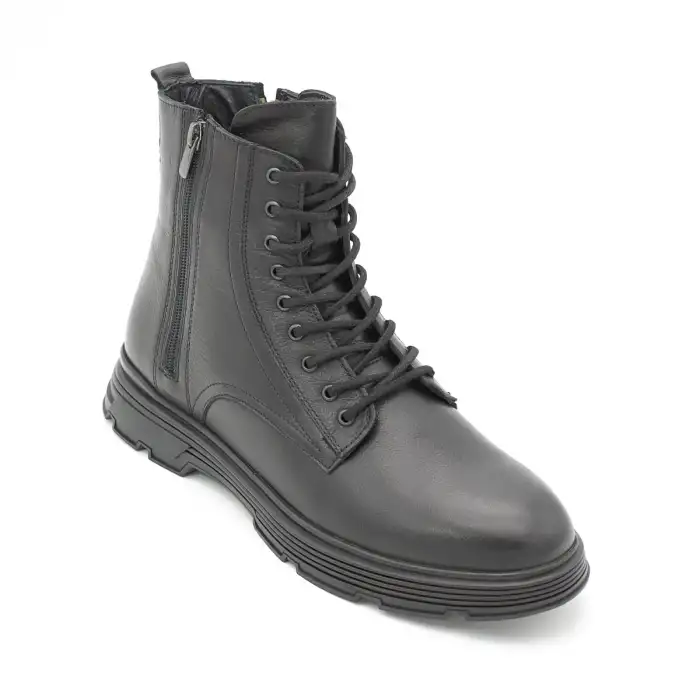 Pepita 6391 Hakiki Deri Erkek Postal Siyah