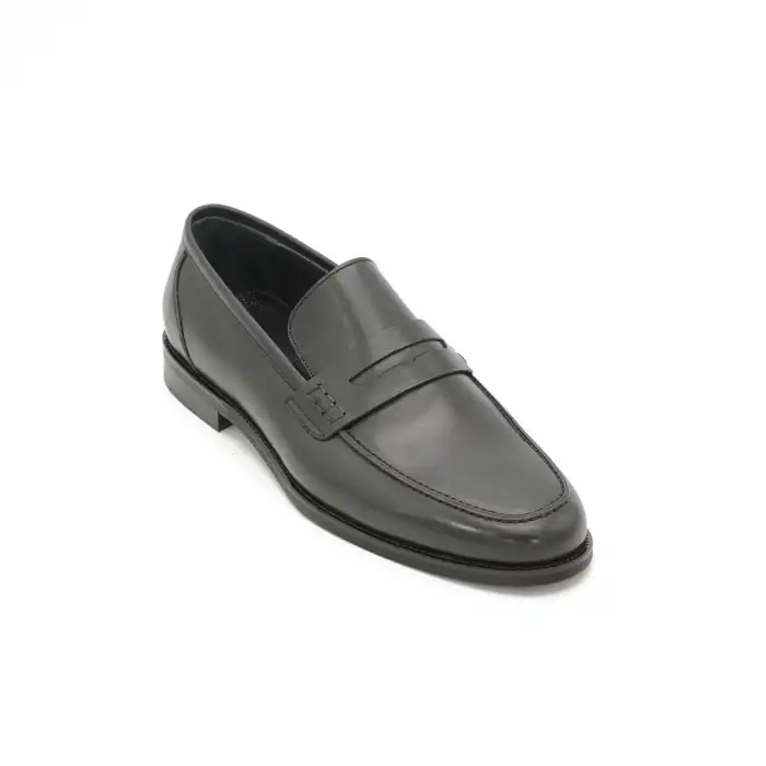 Pepita 6805 Hakiki Deri Neolit Taban Loafer Erkek Ayakkabı Siyah