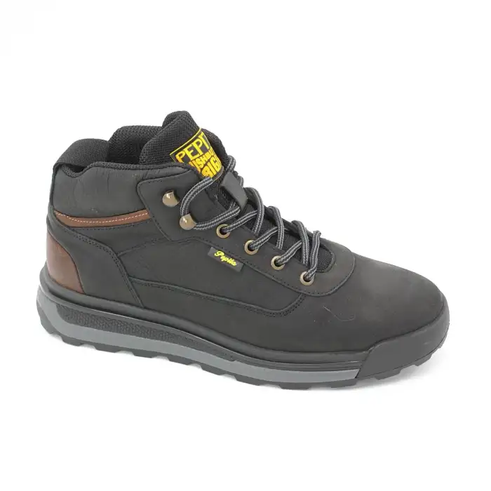 Pepita 6973 Hakiki Deri Trekking Erkek Bot Siyah