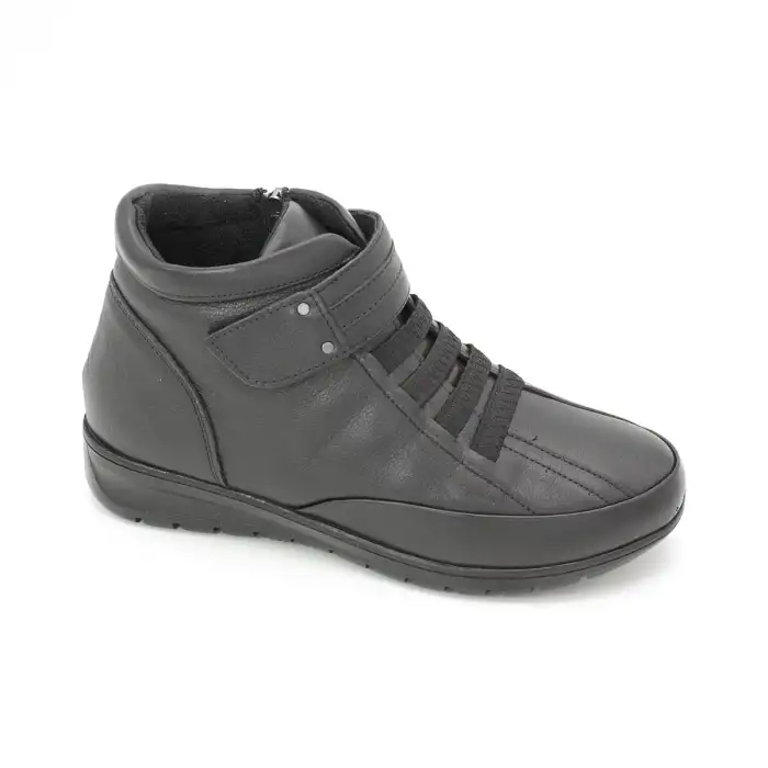 Pepita 7118  Hakiki Deri Günlük Bayan Bot Siyah