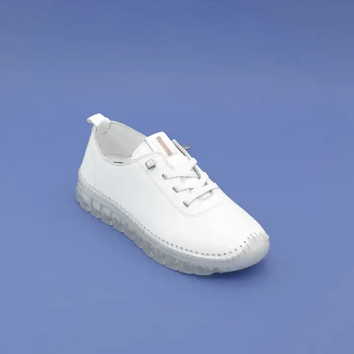 Pepita 9050 Hakiki Deri  Yazlık Bayan Ayakkabı Beyaz