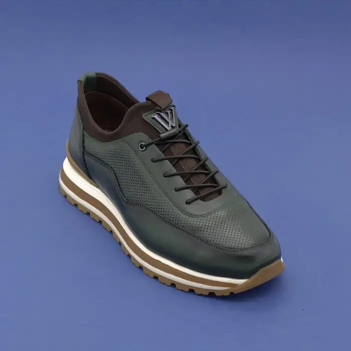 Pepita M084 Hakiki Deri Casual Erkek Ayakkabı Haki