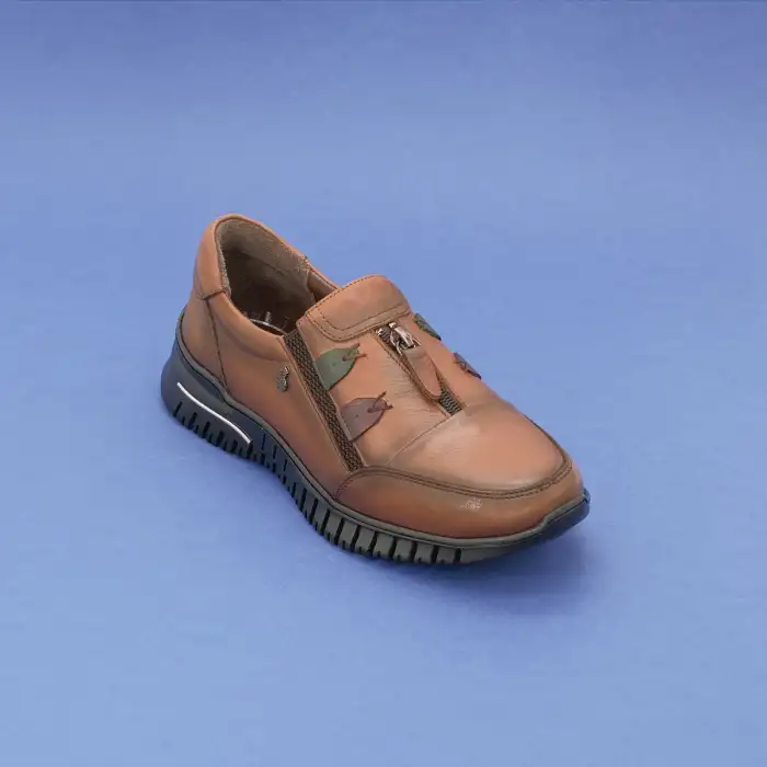 Pepita Z006 Hakiki Deri  Günlük Bayan Ayakkabı Taba