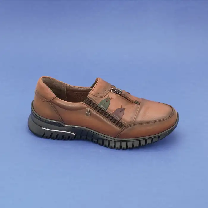 Pepita Z006 Hakiki Deri  Günlük Bayan Ayakkabı Taba