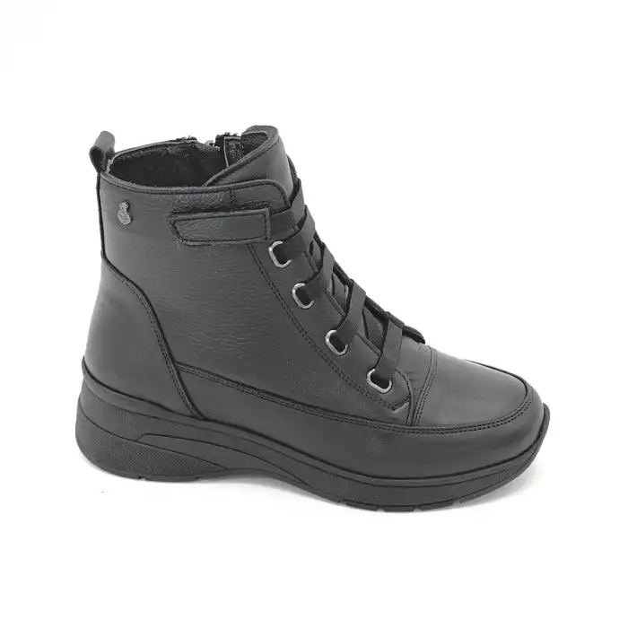 Pepita Z015 Hakiki Deri Günlük Bayan Bot Siyah