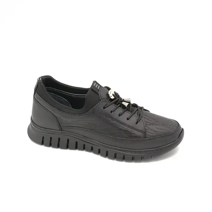 Pepita Z508 Hakiki Deri  Mevsimlik Casual Bayan Ayakkabı Siyah