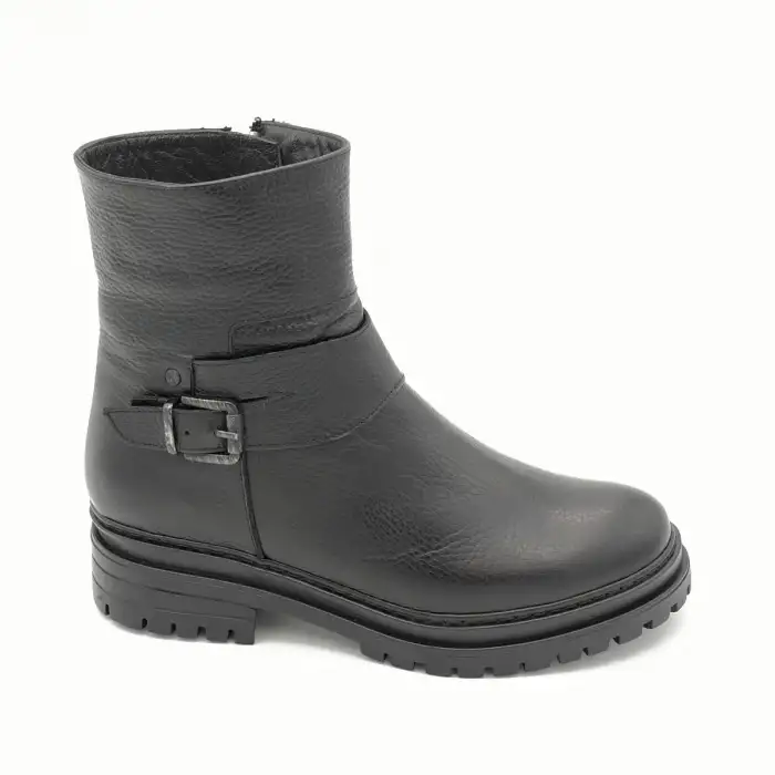 PYZ 907 Hakiki Deri Günlük Bayan Bot Siyah