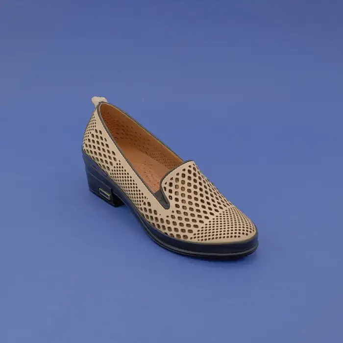 SRK 24554 Hakiki Deri Bayan Ayakkabı Bej