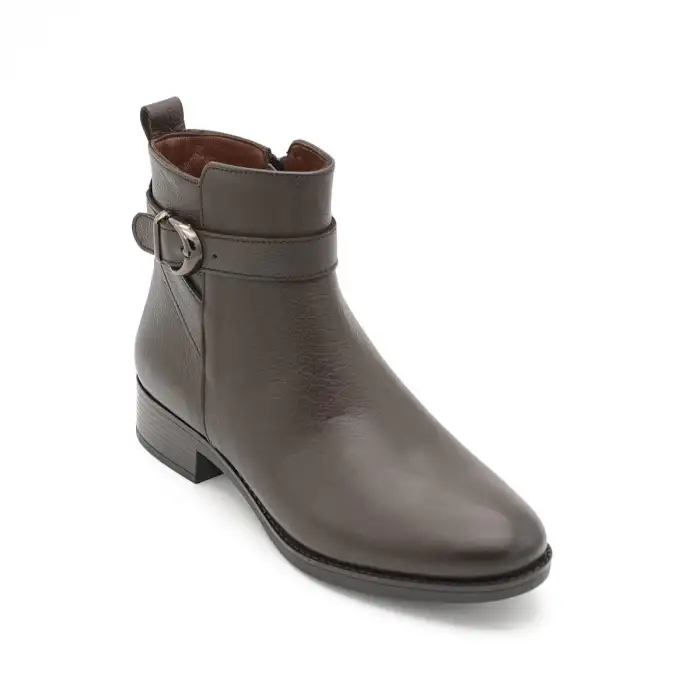 SRK 32002 Hakiki Deri Günlük Bayan Bot Kahve