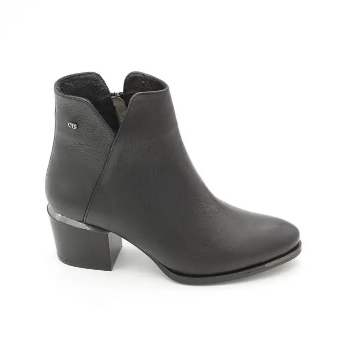 SRK 86607 Hakiki Deri Bayan Bot Siyah