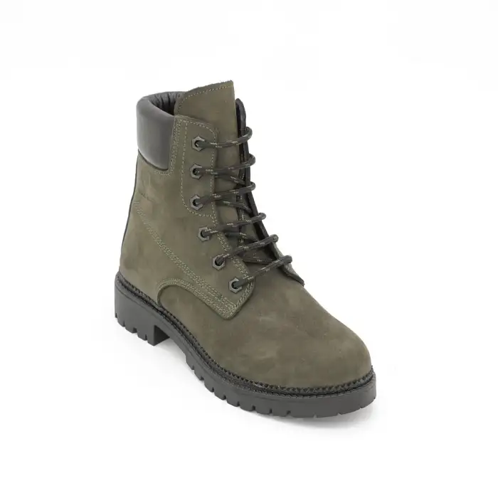 SRK 90001 Hakiki Deri  Bayan Postal Haki Nubuk