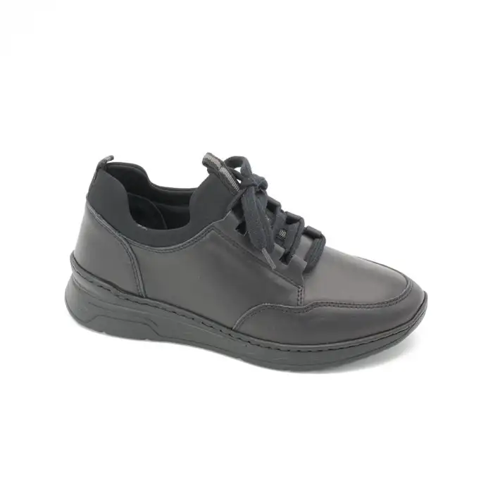 SYG 24 Hakiki Deri  Günlük Bayan Ayakkabı Siyah