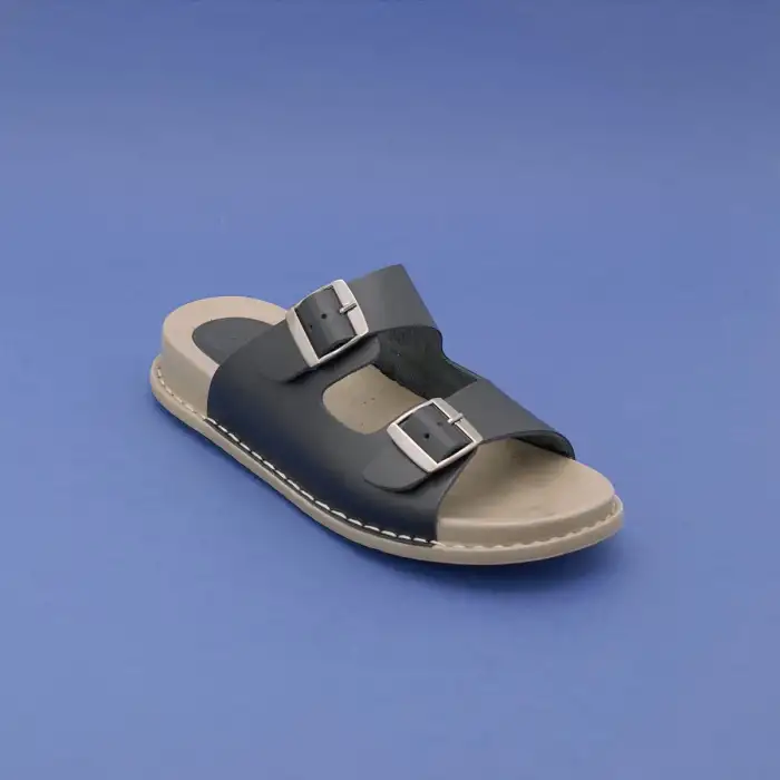 SYG P32 Hakiki Deri  Bayan Terlik Siyah