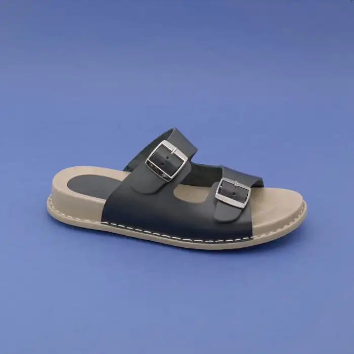 SYG P32 Hakiki Deri  Bayan Terlik Siyah