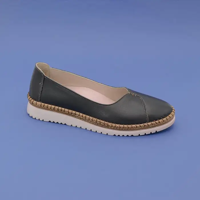 SYG P56 Hakiki Deri  Bayan Babet Siyah