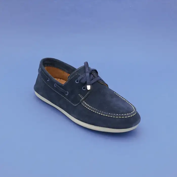 WST 24095 Hakiki Deri Marine Erkek Ayakkabı Lacivert Süet