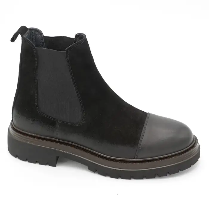 WST 842 Hakiki Deri Eva Taban Erkek Bot Siyah