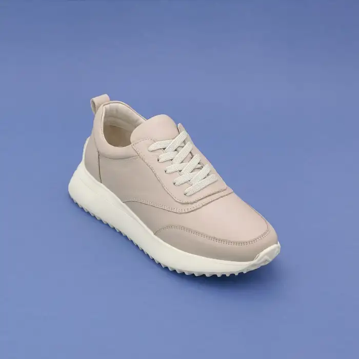 ZRX 902   Hakiki Deri Günlük Bayan Ayakkabı Bej