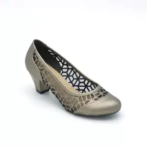 1075 CGO Klasik Bayan Ayakkabı Platin