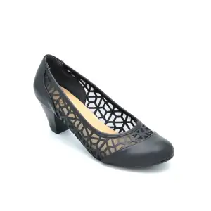 1075 CGO Klasik Bayan Ayakkabı Siyah