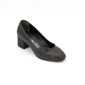 1220 CGO Klasik Bayan Ayakkabı Siyah Çizgili Rugan